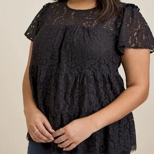 Black Lace Blouse